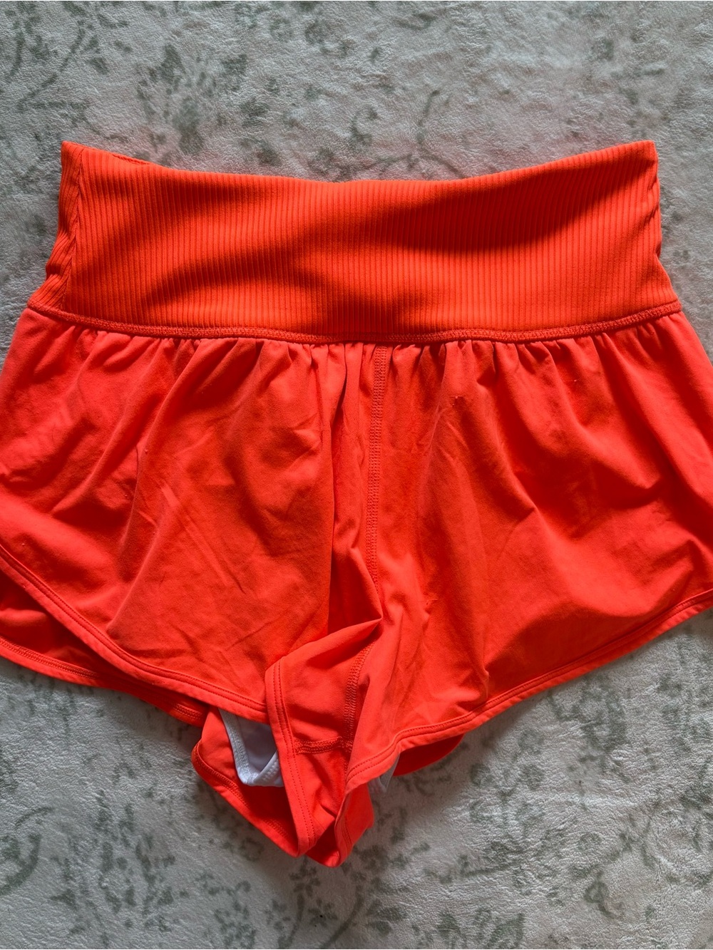FP Movement High-Waist Athletic Shorts — Vibrant Orange